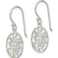 thumbnail image 2 of Sterling Silver Cut-Out Owl Shepherd Hook Earrings (31 X 12) Made In Thailand qe11828, 2 of 5