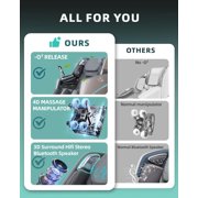 4D Massage Chair Full Body, Zero Gravity Massage Chairs with SL Track Electric Leg Extension Thai Strecth,11 Massage Technique, 40 Airbags Shiatsu Massage, APP Control