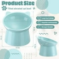 thumbnail image 5 of Plastic Raised Cat Bowl Tilted Elevated Cat Food and Water Bowls Set Anti Vomit Dog Kitten Food Dishes Pet Feeder for Cats and Small Dogs (Blue), 5 of 6