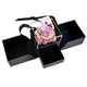 thumbnail image 1 of Caja de joyería de doble puerta con flor eterna, cajón con tapa acrílica que puede contener collar, anillo, pendientes, regalos de vacaciones, 1 of 5