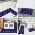 thumbnail image 5 of Blue Gold Sun Moon Pattern Kitchen Rugs Sets Of 2,Anti Fatigue Kitchen Mat Rugs Non Slip Washable,Decorative Kitchen Floor Mats for Kitchen,Sink,Laundry,17"x30"+17"x47", 5 of 7