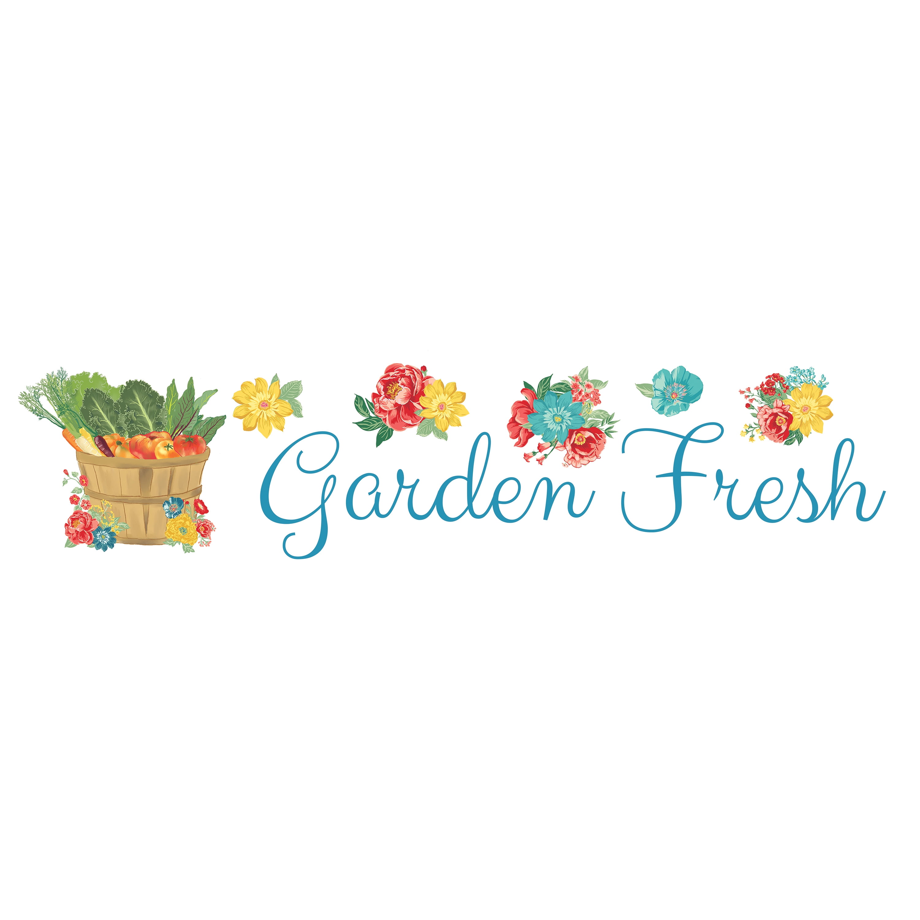 The Pioneer Woman Garden Fresh 19-Piece Giant Peel & Stick Decals Set