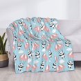 thumbnail image 3 of Honeii Cute Panda Flying in the Sky print throw blanket, crafted from cozy cotton flannel, offers versatile home decor as a bedding suitable for all seasons.-50"x40", 3 of 6