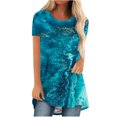 thumbnail image 1 of Elegante blusa de manga corta con cuello redondo y manga abullonada para mujer OAVQHLG3B Store  lin121212, 1 of 4