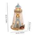 thumbnail image 2 of DIY Lighted Glass-Style Lighthouse Kit, LED Craft Project with Translucent Pieces for Tabletop Display & Coastal Decor, 2 of 5