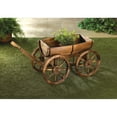 thumbnail image 2 of VERDUGO GIFT Old Country Wood Barrel Wagon Planter, 2 of 2