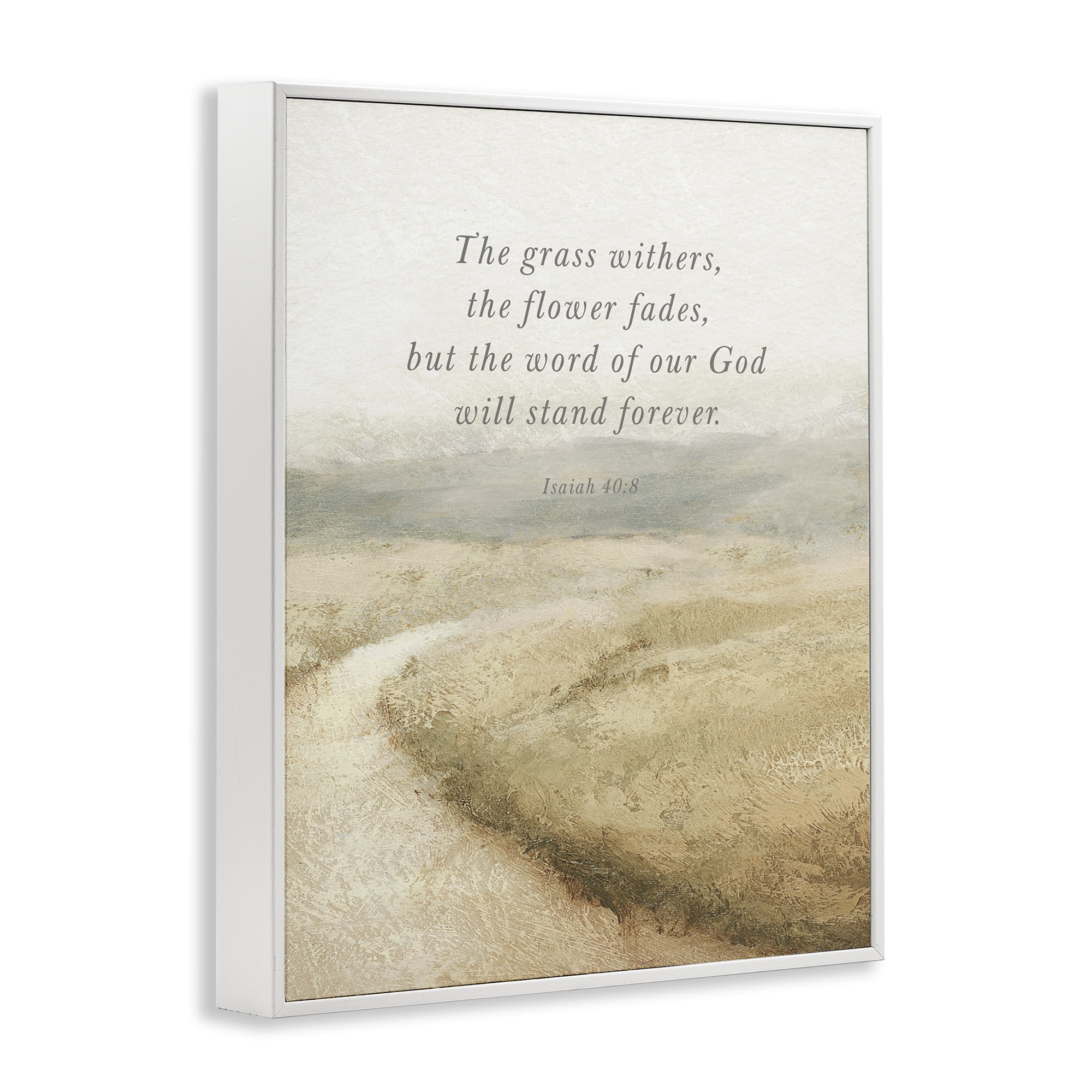 Stupell Industries Word Of God Isaiah Proverb White Framed Giclee Art, design by John Spaeth