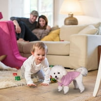 Clearance Today Sales! Pet Sweater Fall And Winter Plus Velvet Dog Clothes Dog Hoodie Solid Color Clothing Warehouse Sale