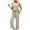 02-Khaki summer outfits for women, variant on Xdegoge Two Piece Sets for Women Summer Vacation Travel Outfits Business Casual Outfits Matching Sets Women Clothing V Neck Tank Tops with Wide Leg Pants Outfits Set Trajes De Verano Para Mujer 2025