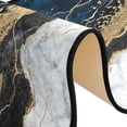 thumbnail image 5 of Kitchen Rugs and Mats Non-Skid Washable Runner Rugs Navy Blue Marble with Golden Veins Long 72x24 inch for Floor Cushioned Hallway Entryway Indoor 2x6, 5 of 7