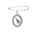 thumbnail image 1 of Broche Simple Girafe Mexicaine Noir et Blanc Pince à Châle Chemise, 1 of 3