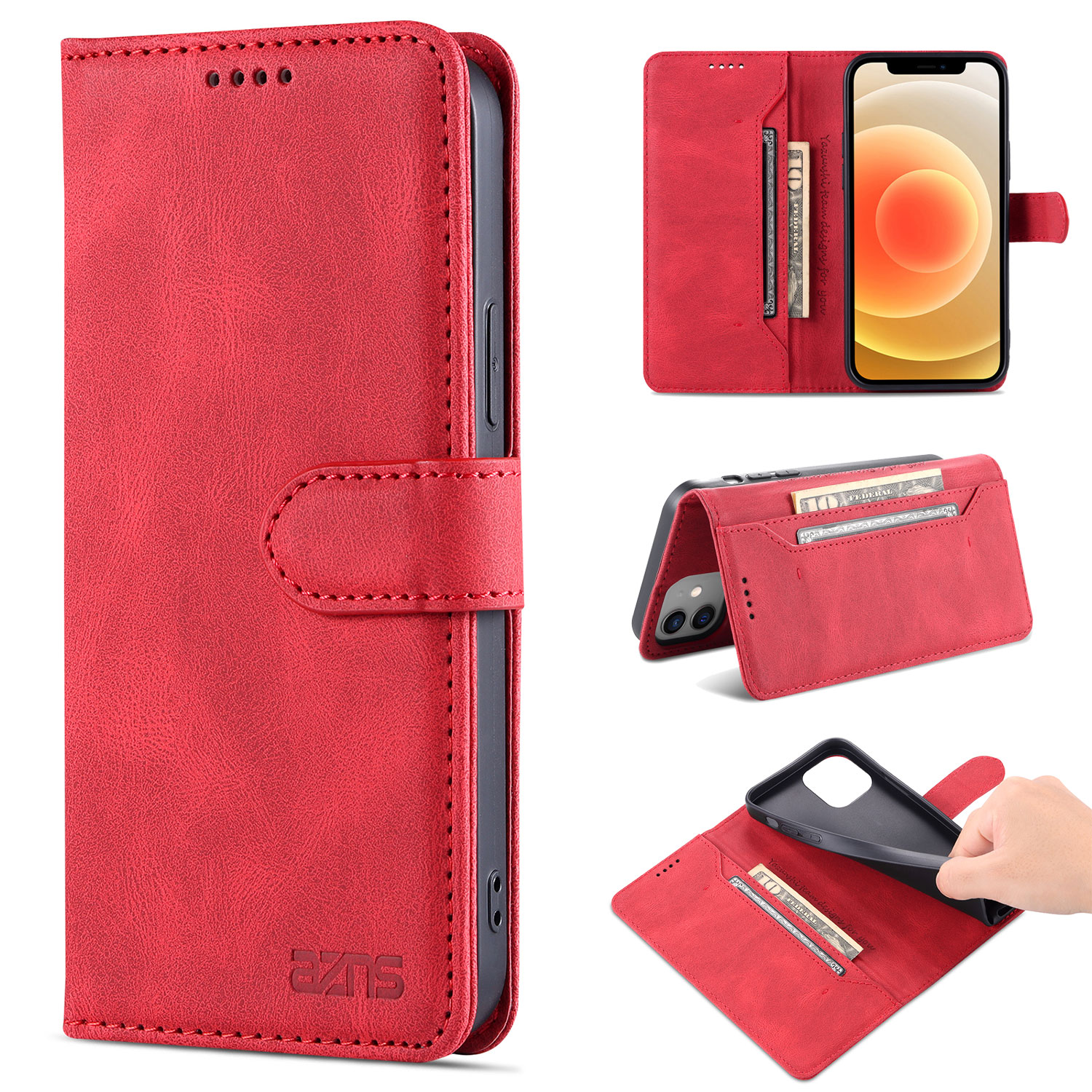 Allytech iPhone 11 Wallet Case for Men Women, Premium PU Leather Stand