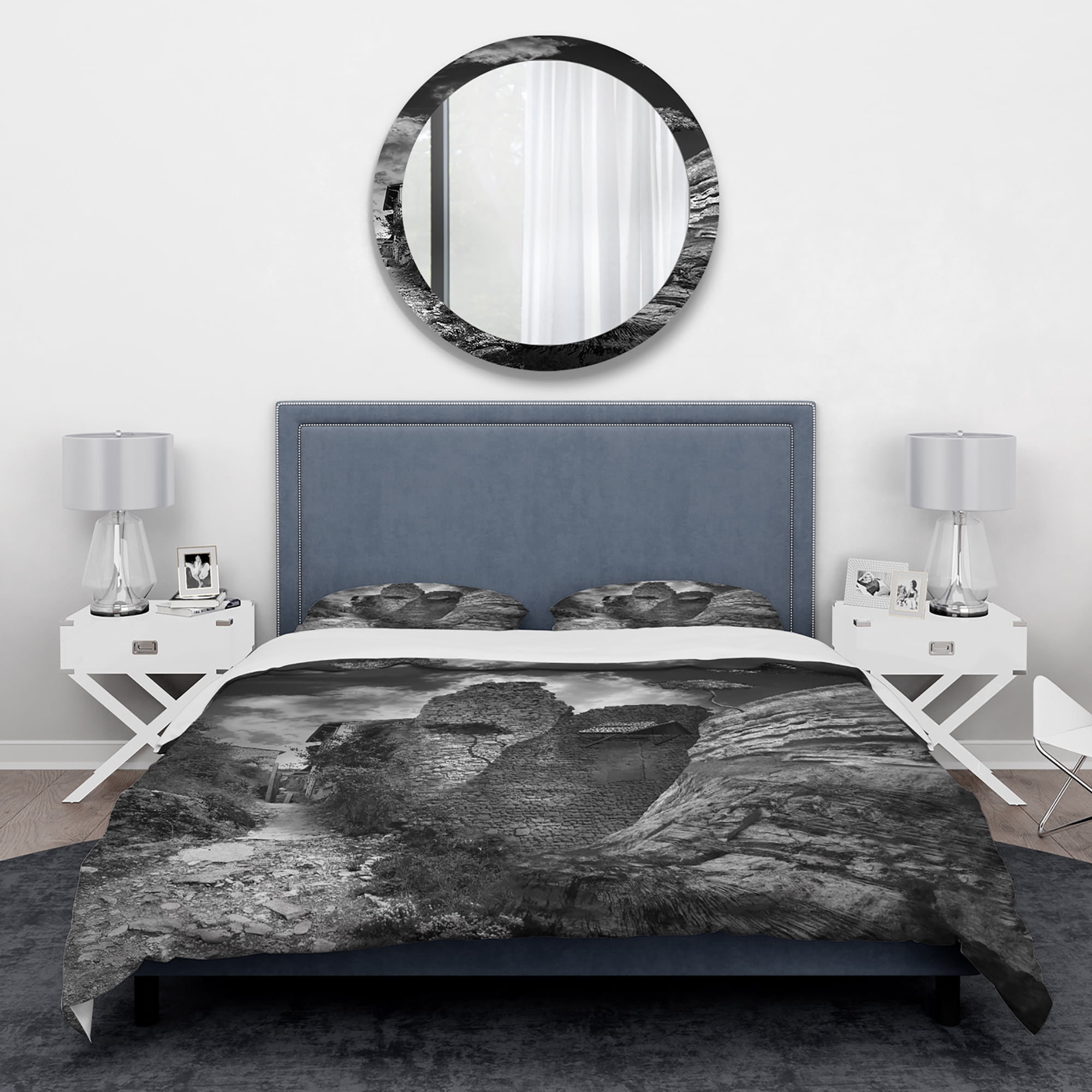 Designart 'Mast of Columbine Collage' Traditional Duvet Cover Set