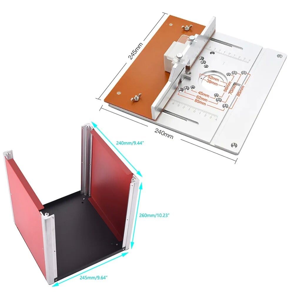 Router Table Insert Plate with Fixed Chassis Support Table Saw Workbench Woodworking Tools Trimmer Engraving Machine
