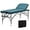 Teal Green, variant on Artechworks 28" Width 3 Folding Portable Lightweight Massage Table Facial Salon Spa Tattoo Bed with Aluminium Leg for Home Office Living Room, Black
