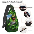 thumbnail image 4 of Ghostbusters Green Sling Bag Crossbody Backpack Chest Bags Diagonally Travel Daypack For Women Men Adults Teen, 4 of 8