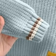 thumbnail image 4 of Chandail avec Col pour Enfants, Couleur Unie, Col Rond, Chandail avec Col Rabattable, Tricot d'Hiver Mode, Col Doux, 4 of 6