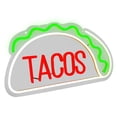 thumbnail image 3 of Letrero de comida LED con luz ambiental, luces decorativas, luz nocturna, decoración de pared para fondo de fiesta, tienda de comida rápida, cafetería TACOS, 3 of 10