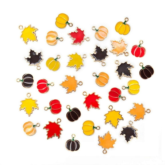 Drses‌‌ 32 Pcs Random Fall Theme Markers, Maple Leaf/Pumpkin Signs Halloween Accessories Costume Accessories