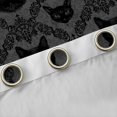 thumbnail image 4 of Feelyou Black Cat Kitten Black Out Curtains, Damask Flower Print Curtains Pack of 2 (42x63 Each), Bohemian Tribal Animal Bedroom Curtains, Blackout Curtains Room Decor, 4 of 6