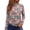 Light Purple, variant on Women's Casual Daily Wear Mid Neck Long Sleeve Christmas Printed Top, Holiday Graphic Blouse, Comfortable Fall Winter T-Shirt,Pink,L