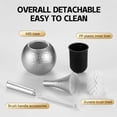 thumbnail image 4 of JKCCZLL Hideaway Toilet Brush Set, Hammered Gold | Small Bathroom Space-Saver | Anti-Splash Shield & 360° Deep Clean | Housewarming Gift for Homeowners | Rust-Proof ABS Modern Bath Accessories,Silver, 4 of 9
