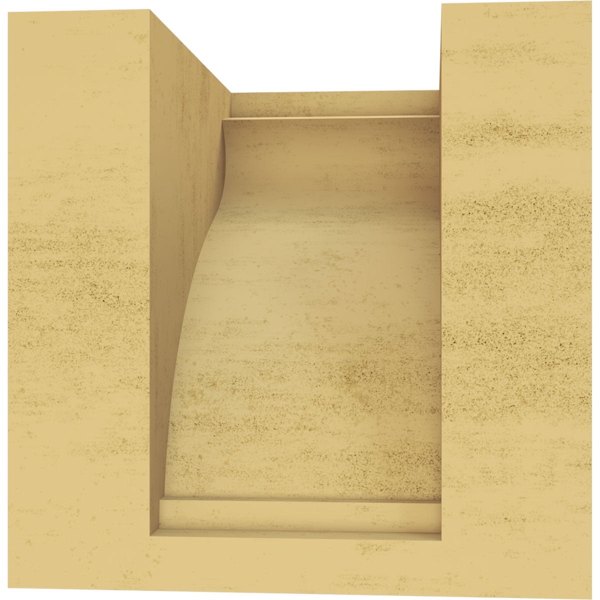 4"W x 4"D x 4"H Wide Helena Rough Cedar Woodgrain TimberThane Corbel, Primed Tan