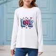 thumbnail image 6 of Auroural Shirts for Girls Long Sleeve CUHK Printed Round Neck Top For Spring And Summer Casual Pullover Boys And Girls Long Sleeved Base Shirt White, 6 of 6