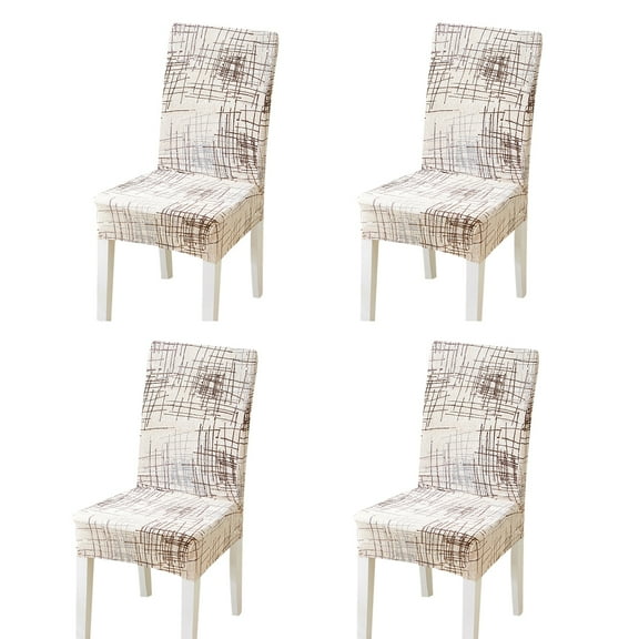 IROOM Chair Covers for Dining Room Set of 4,Stretch Kitchen Chair Slipcover 4 Pieces, Parson Chair Cover 4 Pack, Washable and Removable