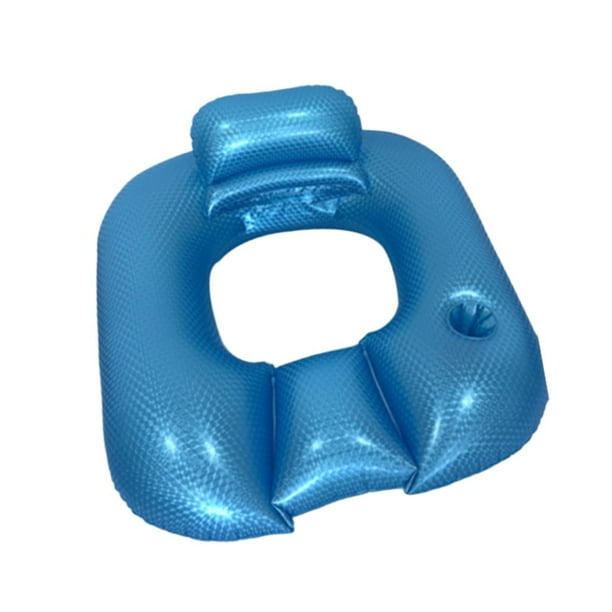 Flotador inflable para piscina para adultos, suministros para fiestas, juguete a prueba de fugas, PVC de colores brillantes. Azul