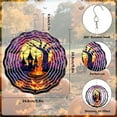 thumbnail image 4 of Happy Halloween Rotating Wind Chime Decor with Friendly Ghost Pendants - Outdoor Safe Hanging Ornament for Porch and Tree, 4 of 9