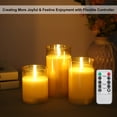 thumbnail image 2 of Kit de luces de velas sin llama parpadeantes de 3 piezas con controlador Efecto de iluminación bril Tomshoo Lámpara colgante, 2 of 7