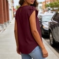 thumbnail image 5 of BTDECLAR Women Tops Plus Size Crewneck Pleated Casual Elegant Sleeveless Summer Tank Tops Trendy Dressy Business Work Tunic Blouses Tops, 5 of 8