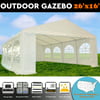 26x16 PE White Tent - Heavy Duty Wedding Party Canopy Carport with Storage Bags - By DELTA Canopies