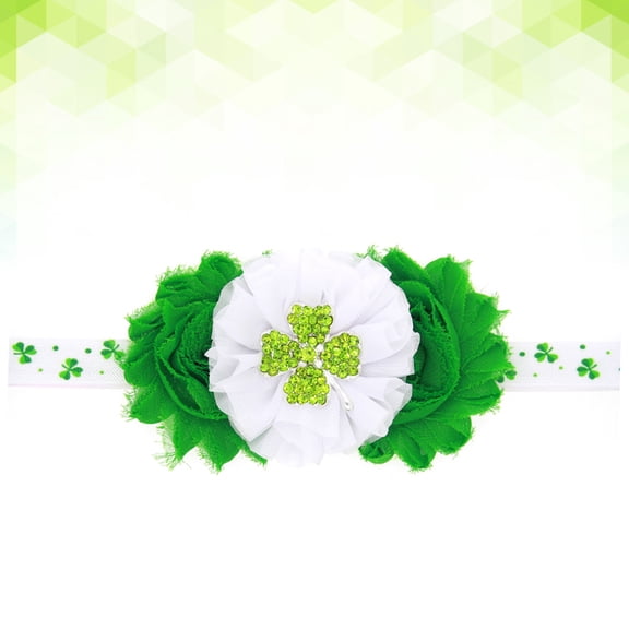 PAMINGONO Beautiful Green Baby Headbands for Girls Stretchy Cloth Hair Accessories Perfect for Decoration and Photos