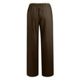 thumbnail image 5 of OSOLU Casual Elastic Leg Drawstring Waist Pants Solid Color Long Women Wide Pants Trousers Fashionable Classic Leisure Active Athletic Casual Bottoms, 5 of 5