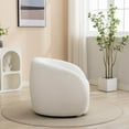 thumbnail image 4 of SEYNAR Modern Velvet 360 Degree Swivel Accent Armchair Set of 2,Upholstered Round Barrel Side Chair for Living Room, 4 of 10