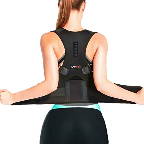 VPX Magnetic Posture Corrector Men & Women | Fully Adjustable Padded Back  Supporter, Straightener, Trainer | All Day Pain Relief & Lumbar Support 