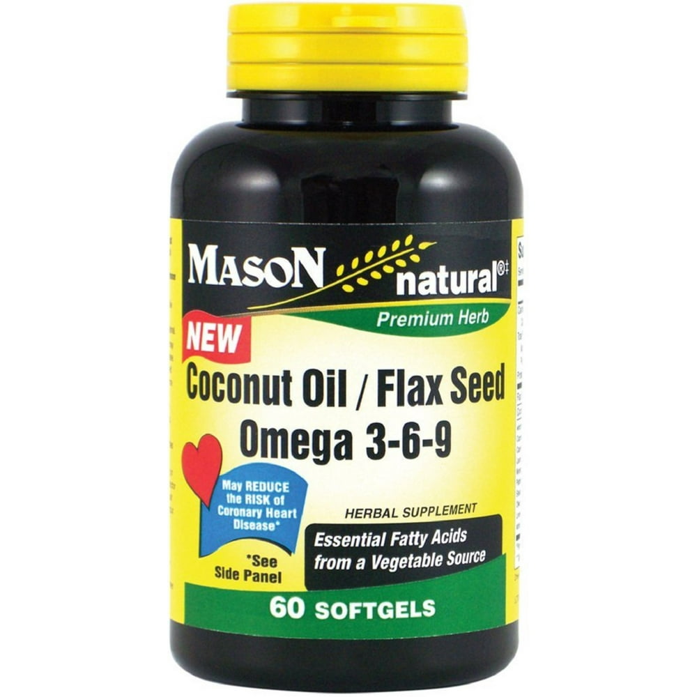 Mason Natural Coconut Oil / Flax Seed Omega 369 Softgels 60 ea