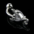 thumbnail image 2 of EeaseCA 1Pc Heart Shape Navel Ring Fashion Navel Button Beautiful Belly Ring for Lady, 2 of 7
