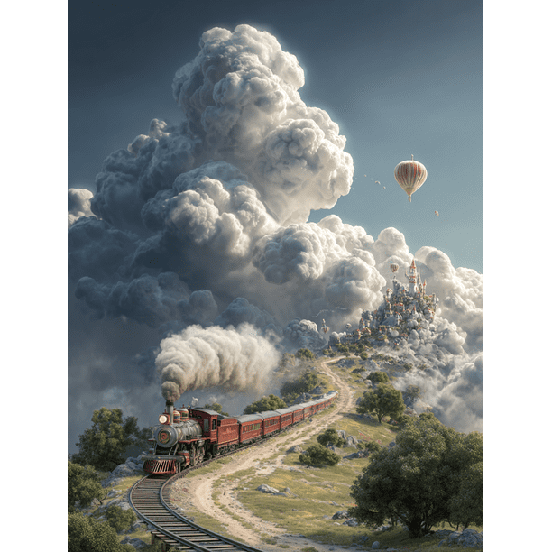 Qisvanset 12x16 Inch Misty Meadow Landscape Canvas Print Wall Art