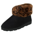 thumbnail image 4 of Jessica Simpson Womens Microsuede Bootie Slippers with Indoor/Outdoor Sole, 4 of 9