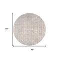 thumbnail image 3 of 5' Gray and Yellow Round Chevron Non Skid Area Rug, 3 of 9