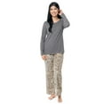 thumbnail image 2 of Fruit of the Loom Women's Beyond Soft Long Sleeve Top & Fleece Bottom Pajama Set, Sizes S-4X, 2 of 6