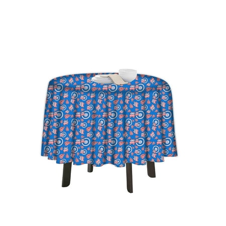 

eloria Abstract Printed Round Table Cloth Resistant Washable Decorative Table Cover for Dining Table