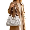 thumbnail image 4 of CSStudio Vintage Floral Lace Patchwork Shoulder Tote Soft Polyester Large Capacity Hobo Bag For Daily Travel Shopping, 4 of 8