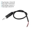 thumbnail image 2 of Uxcell Conector macho de 3.5mm, cable de audio de 2 polos TS de cable desnudo de 1/8" de 0.25m, paquete de 4, 2 of 5