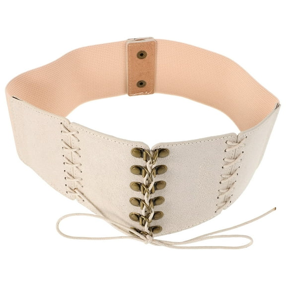 Hemoton  Coat Belts for Women Dressy Pirate Corset Vintage Waist Woman White