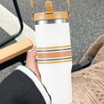 thumbnail image 4 of LILELIS Tasse en Acier Inoxydable Tasse Isolée Tasse d'Extérieur Décontractée pour Voiture Poignée Attentionnée et Conception de Tasse avec Paille Assurant Que Vos Boissons Chaudes Restent Chaudes et Profitent de Chaque Moment Excitant! Gris 26cm, 4 of 4