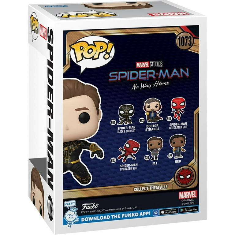AAA Anime Exclusive Spider-Man NWH Unmasked Black Suit Pop